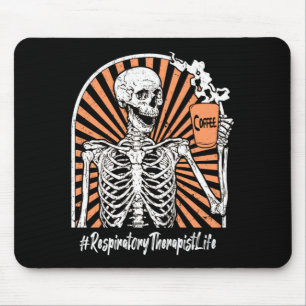 Männer Atemtherapeut Lebens Kaffee Skelett Mousepad