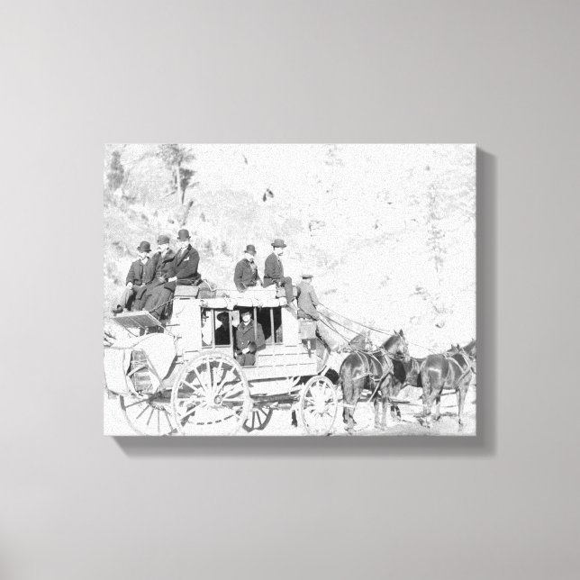 Männer auf einem Foto von "Deadwood Coach" Leinwanddruck (Vorderseite)