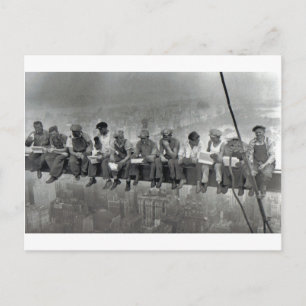 Männer auf Schiene Vintage Fotografie Postkarte