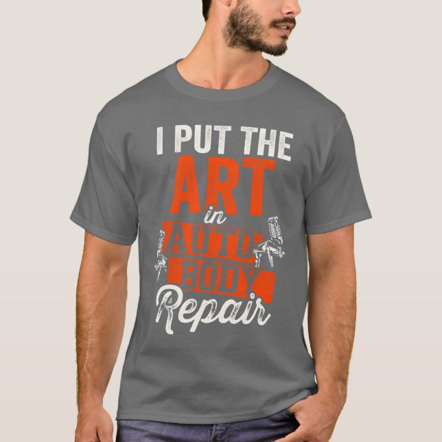 Männer Auto Body Dad Auto Maler Kunst Geschenk T-Shirt (Vorderseite)