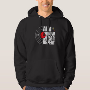 Männer Axtwerfer Ziel werfen schwören wiederholen  Hoodie