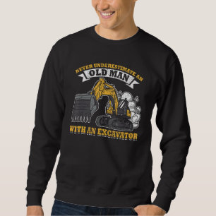 Männer Baggerfahrer Bauarbeiter Schwere Sweatshirt