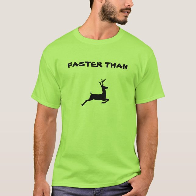 Männer Basic T-Shirt | Schneller als Hirsch (Vorderseite)