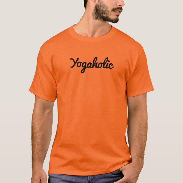 Männer Basic T-Shirt | Yogaholisch (Vorderseite)