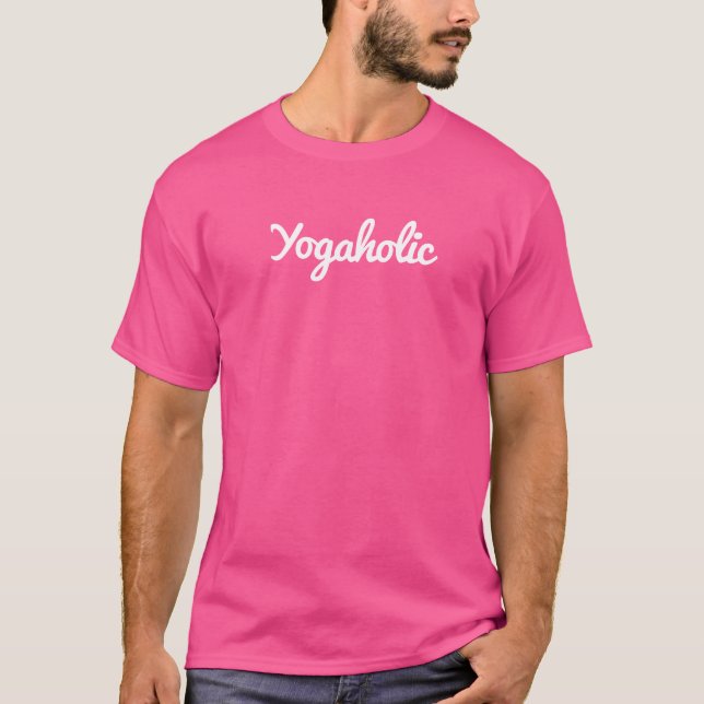 Männer Basic T-Shirt | Yogaholisch (Vorderseite)