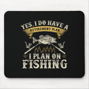 Männer Bassangeln Ruhestand Angler Mousepad