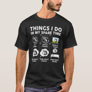 Männer-Bassfischen Dinge tun Freizeit Angler T-Shirt