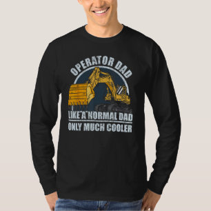 Männer Bauarbeiter Schwere Ausrüstung Bagger T-Shirt