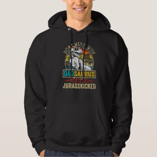 Männer bedrückten Dadsaurus Dinosaur Rex Vatermann Hoodie