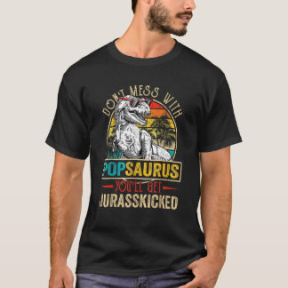 Männer bedrückten Popsaurus Dinosaurier Rex Vateri T-Shirt