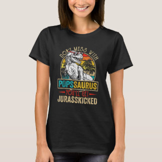 Männer bedrückten Popssaurus Dinosaur Rex Vater T-Shirt