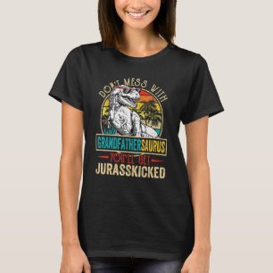 Männer bekümmert Grandfathersaurus Dinosaurier Rex T-Shirt