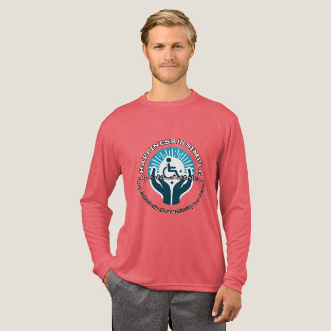 Männer-Bella+Leinwand-Dreifach-Shirt, Langschläfer Tri-Blend Shirt (Volle Vorderseite)