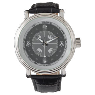 Männer beobachten schwarze, benutzerdefinierte Ele Armbanduhr