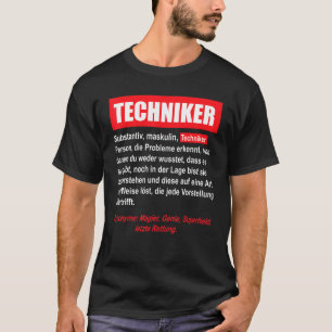 Männer Beruf Techniker Kollege Mechanik E T-Shirt