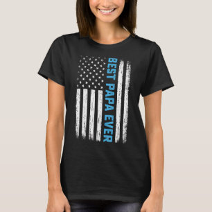 Männer beste Papa-Fahne je US-Flagge 4. Juli Pfade T-Shirt