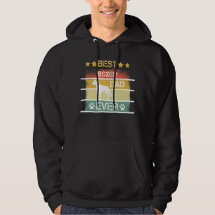 Männer Bester Boxer Vater je Retro Vintager Hund Hoodie