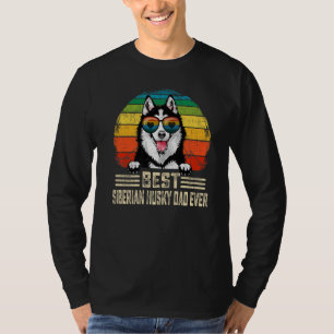 Männer Bester sibirischer Husky-Vater je Vintager  T-Shirt