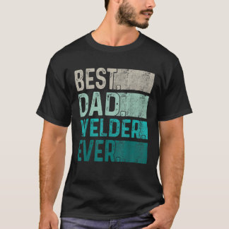 Männer Bester Vater Welder je Retro Vintager Vater T-Shirt