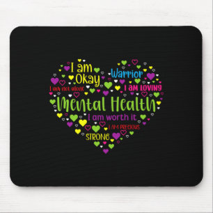 Männer Bewusstsein für psychische Gesundheit Herz Mousepad