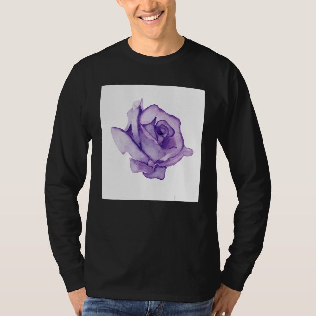 Männer-Blumen-Blütenwasserfarbe-Blumen T-Shirt (Vorderseite)