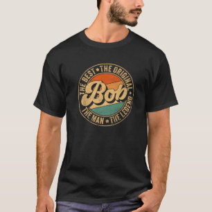 Männer Bob Name Persönliche Geschenke Vorname Retr T-Shirt