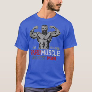 Männer Bodybuilder Big Bard Bigger Muskeln I Worko T-Shirt