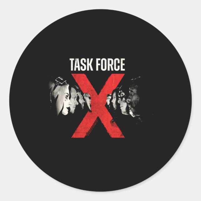Männer Bösewicht Team Task Force X Leistung Runder Aufkleber (Vorderseite)