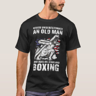 Männer Boxing Vater Christlich Boxer Großvater T-Shirt