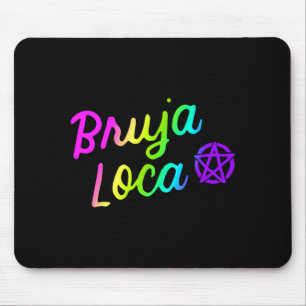 Männer Bruja Loca Verrückte Hexe Lustiges Hallowee Mousepad