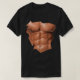 Männer Brustkorb Sixpack Abs lustiges Fake abs Mus T-Shirt (Design vorne)