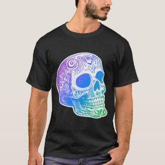 Männer Calaca Gradient Zucker-Schädel-Design T-Shirt