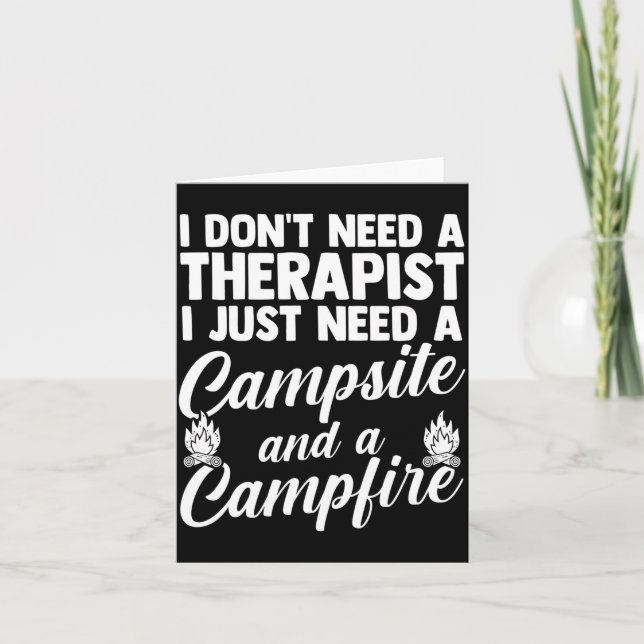 Männer Camping Lagerfeuer Camping Leben Wald Campe Karte (Vorderseite)
