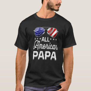 Männer Cool alle amerikanischen Papa-Fahnen Männer T-Shirt