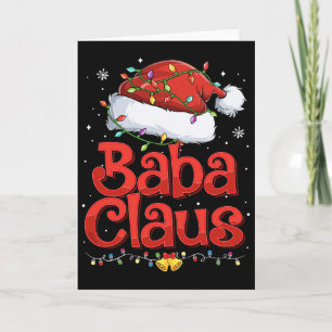 Männer Coole Claus mit Santa Hut Weihnachtsbeleuch Karte