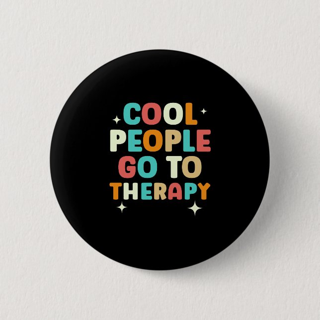 Männer coole Leute gehen zur Therapie Bewusstsein  Button (Vorderseite)