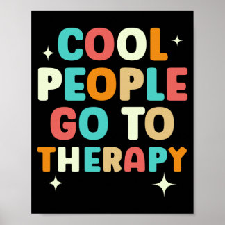 Männer coole Leute gehen zur Therapie Bewusstsein  Poster