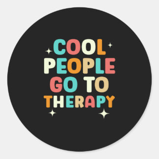 Männer coole Leute gehen zur Therapie-Bewusstseins Runder Aufkleber