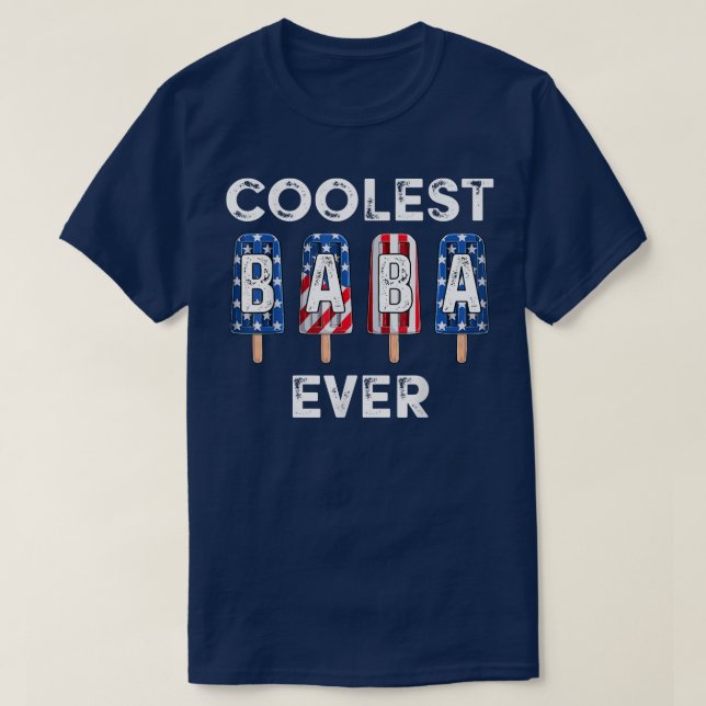 Männer Cooler Baba je Popsison Männer Bester Vater T-Shirt (Design vorne)