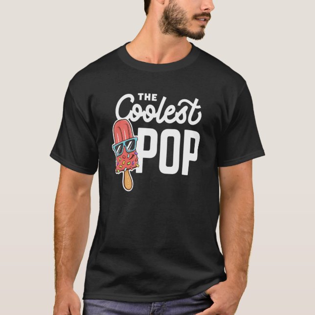 Männer Coolster Pop Bester Vater je Cooler Vaterta T-Shirt (Vorderseite)