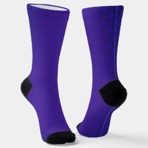 Männer Crew Socken, Blaues Lila klassisches Design Socken