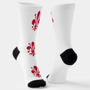 Männer Crew Socken mit der Fahne von Florenz, Ital