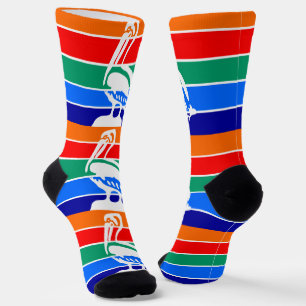 Männer Crew Socken mit der Fahne von St. Petersbur