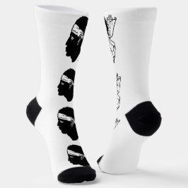 Männer Crew Socken mit der Flagge von Korsika, Fra