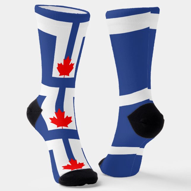 Männer Crew Socken mit Fahne von Toronto, Kanada (Gewinkelt)