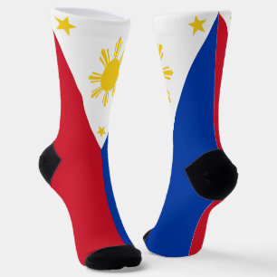 Männer-Crew-Socken mit philippinischer Flagge Socken
