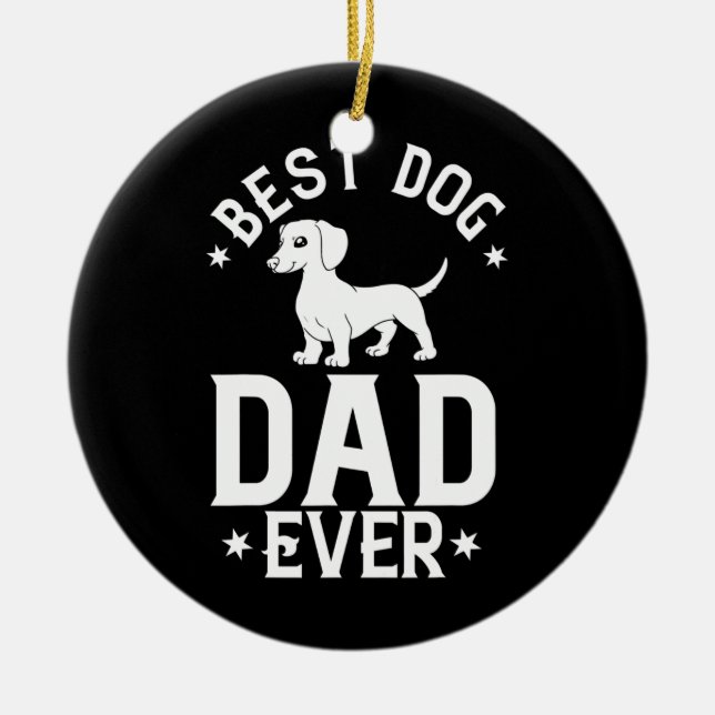 Männer Dackel Dackel Hund Welpen Eigentümer Lover Keramik Ornament (Vorne)