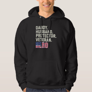 Männer Daddy Ehemann Beschützer Veteran Held Hoodie