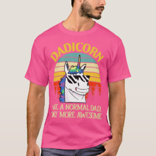 Männer Dadicorn Funny Unicorn Vater Sonnenbrille T-Shirt