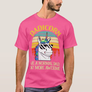 Männer Dadicorn Funny Unicorn Vater Sonnenbrille T-Shirt